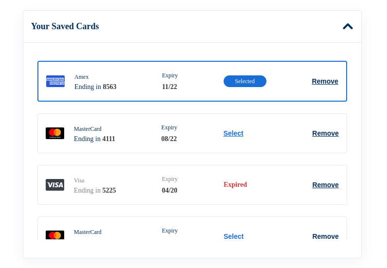 Preview image of the payment component